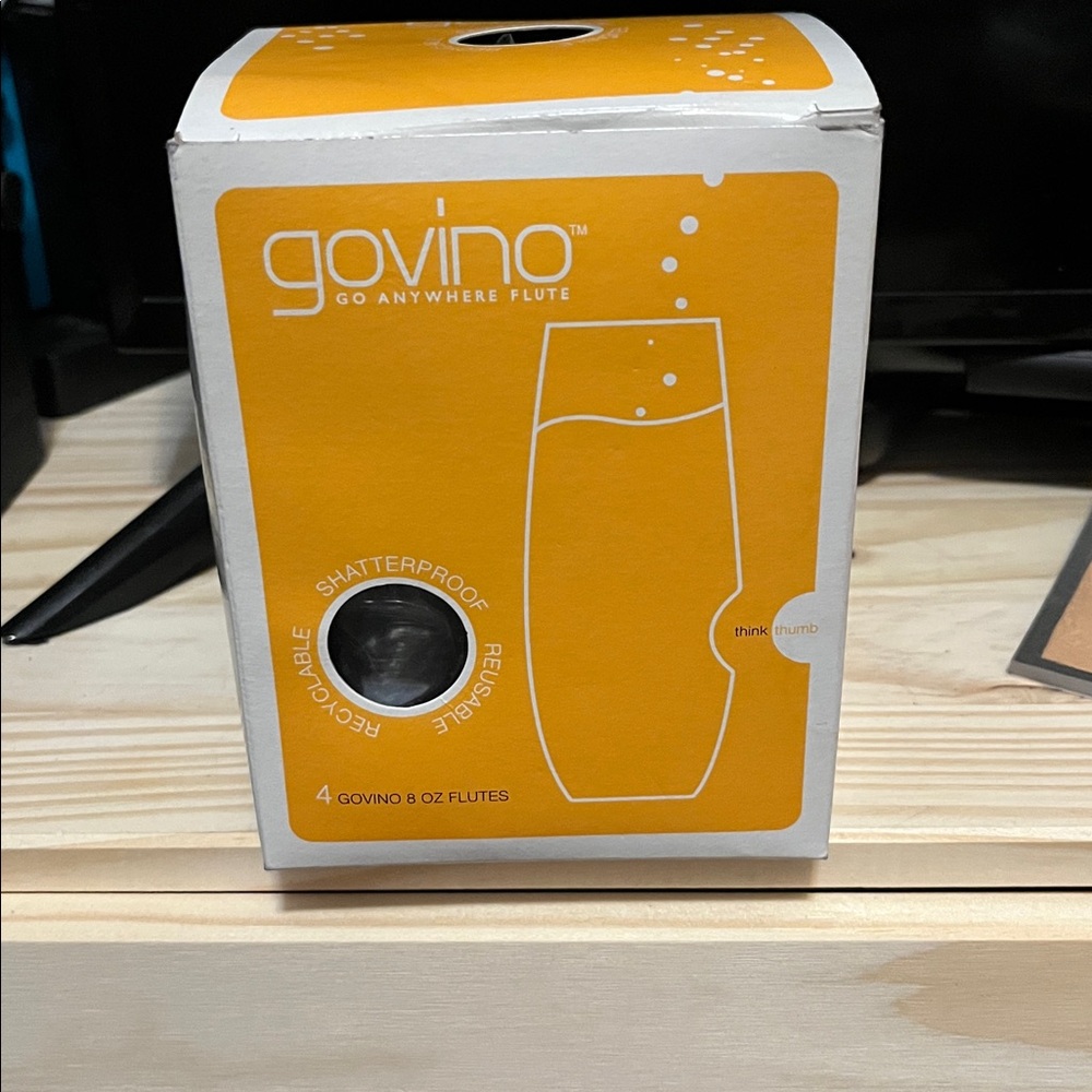 Govino Go Anywhere Champagne Flutes Clear Shatterproof Set of 4